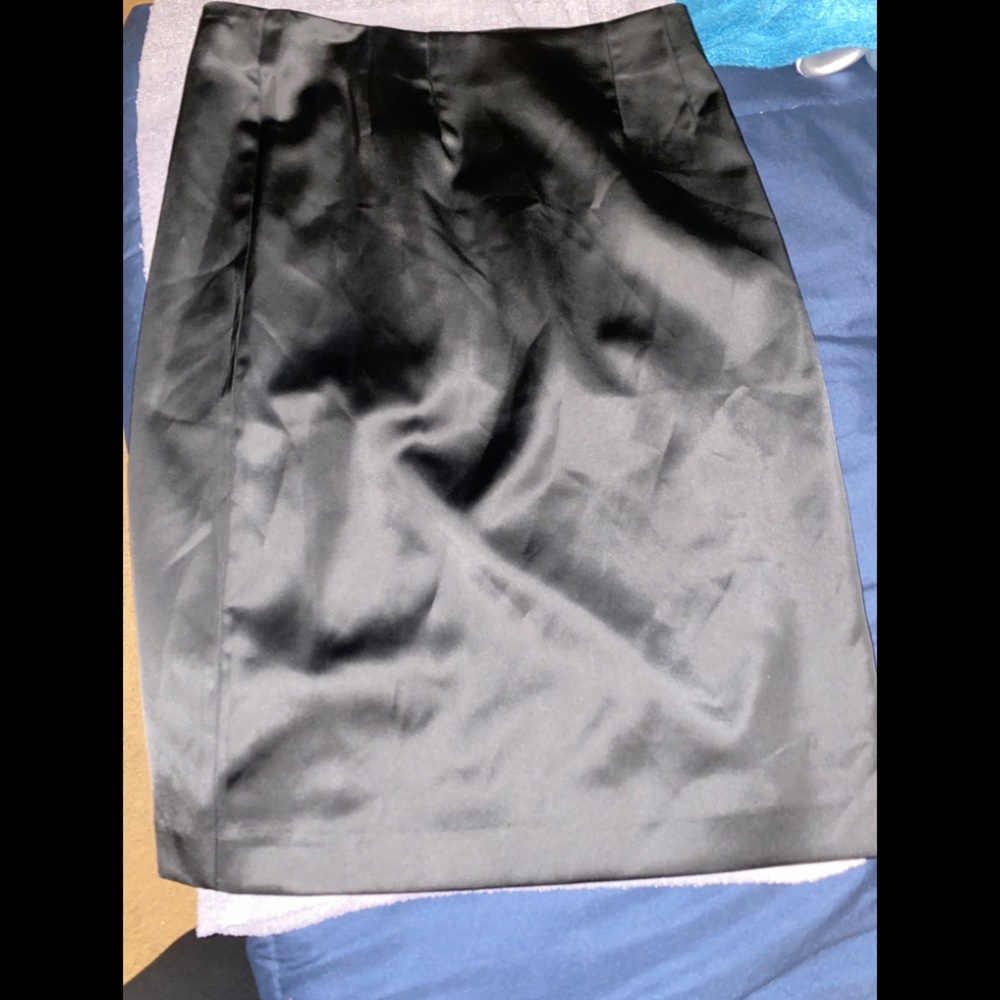 NYC silky black straight skirt